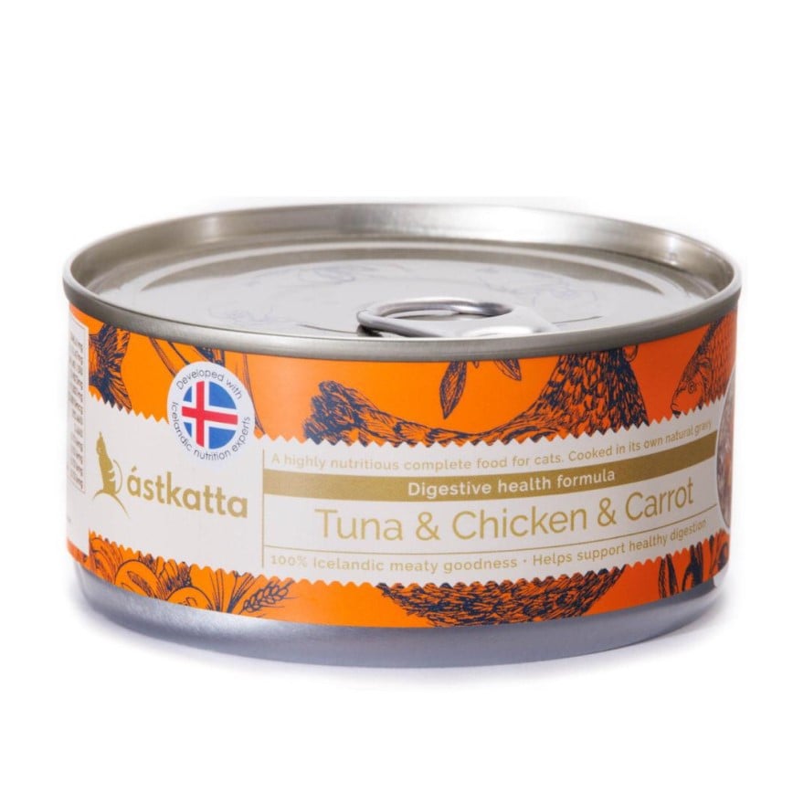Astkatta 冰島罐 貓罐頭 腸道護理主食配方 白鰹吞拿魚雞肉胡蘿蔔 170g (P00109) (新舊包裝隨機發貨) (圖片2)
