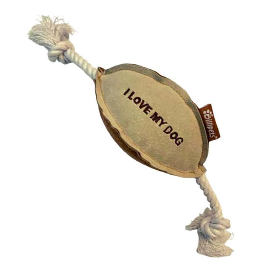 Billipets 狗玩具 真⽪系列 欖球 13cm (NS-17081) (圖片2)