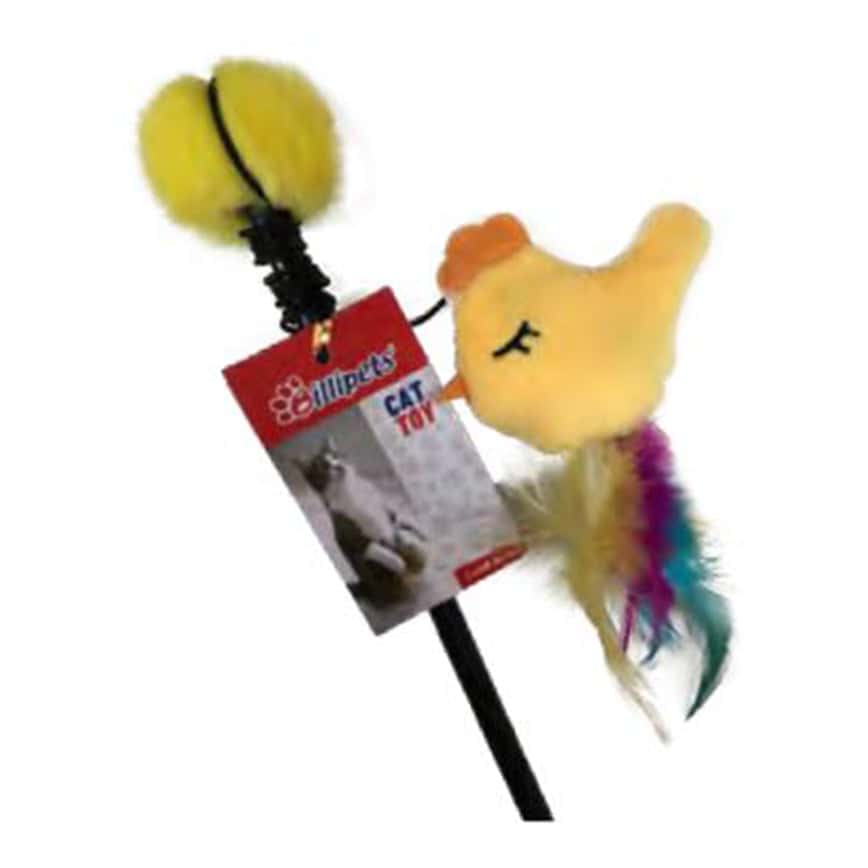 Billipets 逗貓棒 小貓專用 小雞 黃色 50cm (NS-17000) (圖片2)