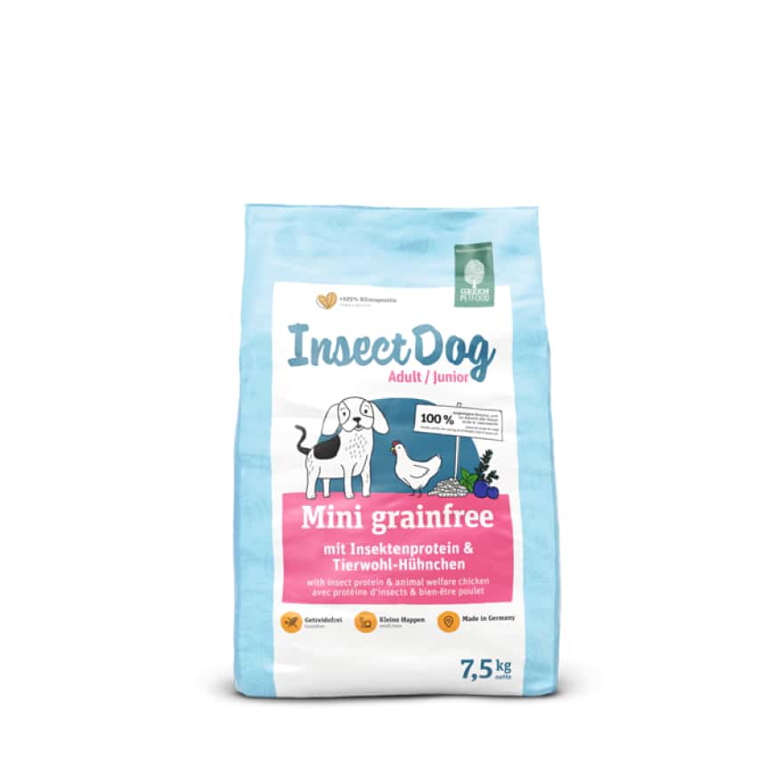 Green Petfood Insect Dog 狗糧 無穀物狗糧 蟲製防敏小型及幼犬配方 7.5kg (圖片2)