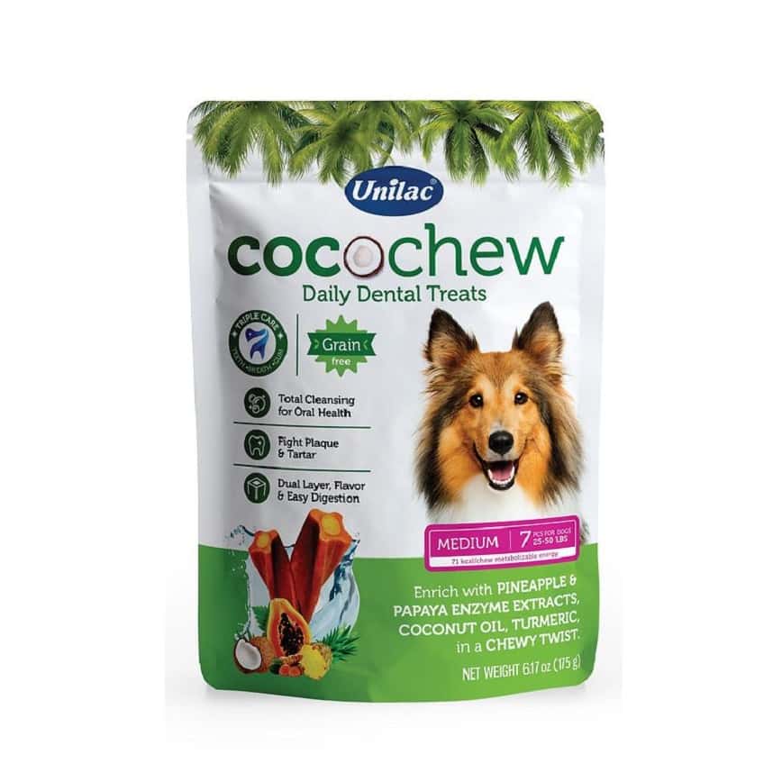 Unilac優立樂 狗小食 雙酵素動態潔牙棒 中 9.5cm 7枝 175g (UD103) (圖片2)