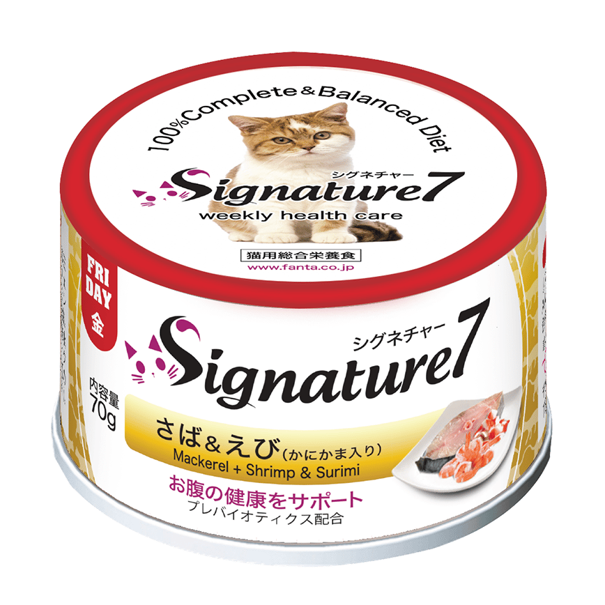 Signature7 貓罐頭 無穀主食罐 鯖魚+蝦70g (新包裝) (S7-285559) (圖片2)