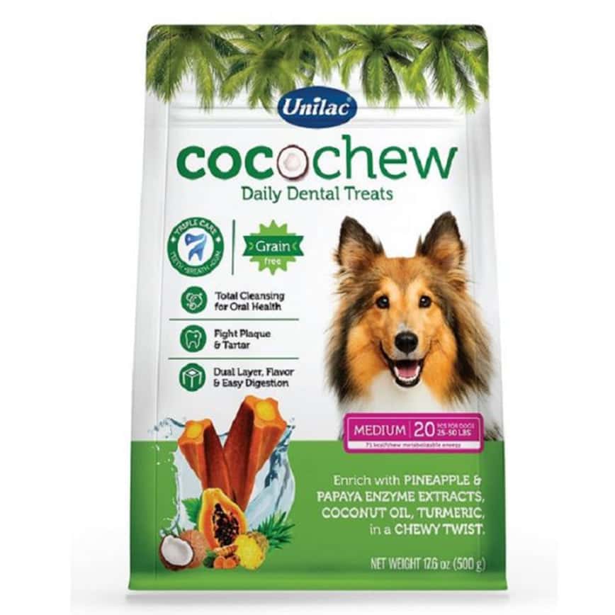 Unilac優立樂 狗小食 雙酵素動態潔牙棒 中 9.5cm 20枝 500g (UD104) (圖片2)