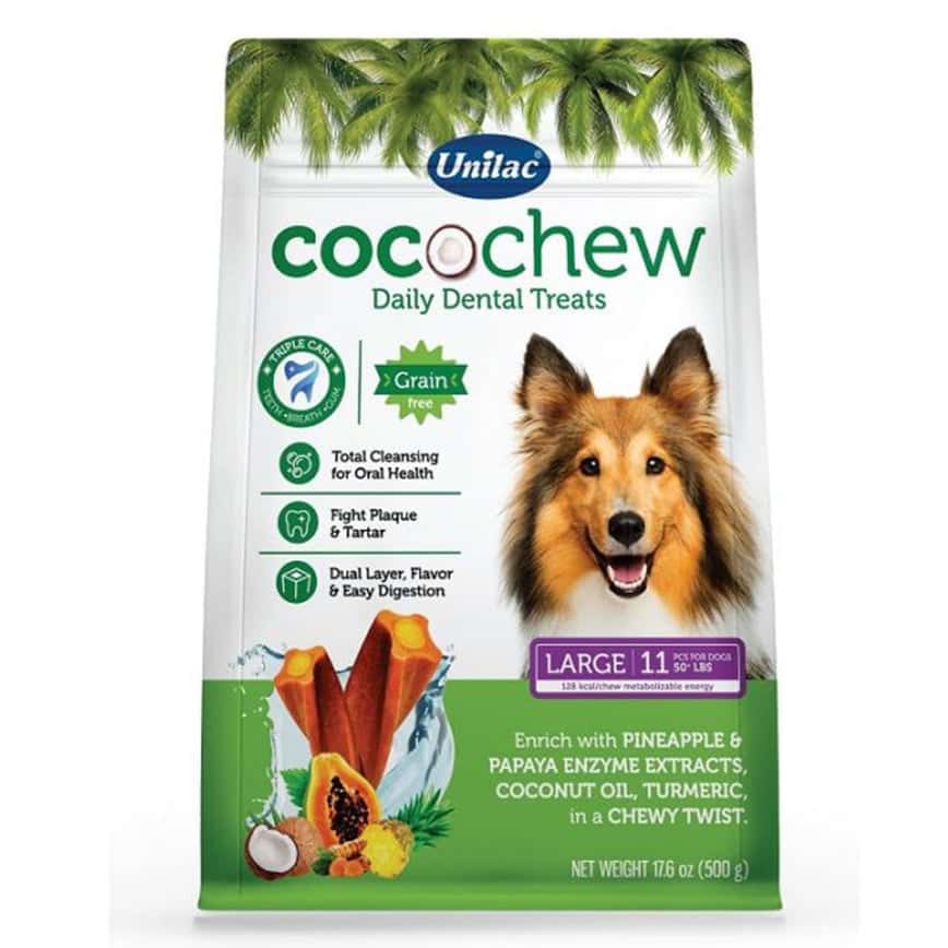 Unilac優立樂 狗小食 雙酵素動態潔牙棒 大 9.5cm 11枝 500g (UD106) (圖片2)