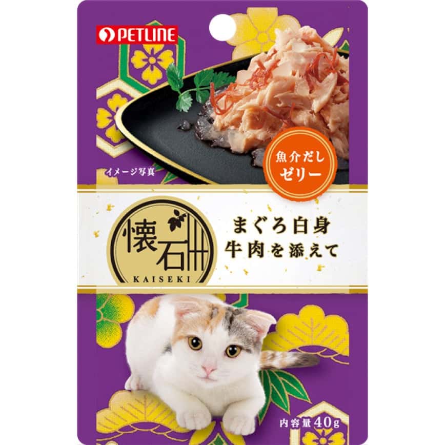 日本Petline 懷石料理 貓餐包 金槍魚+牛肉 40g (KP4) (圖片2)