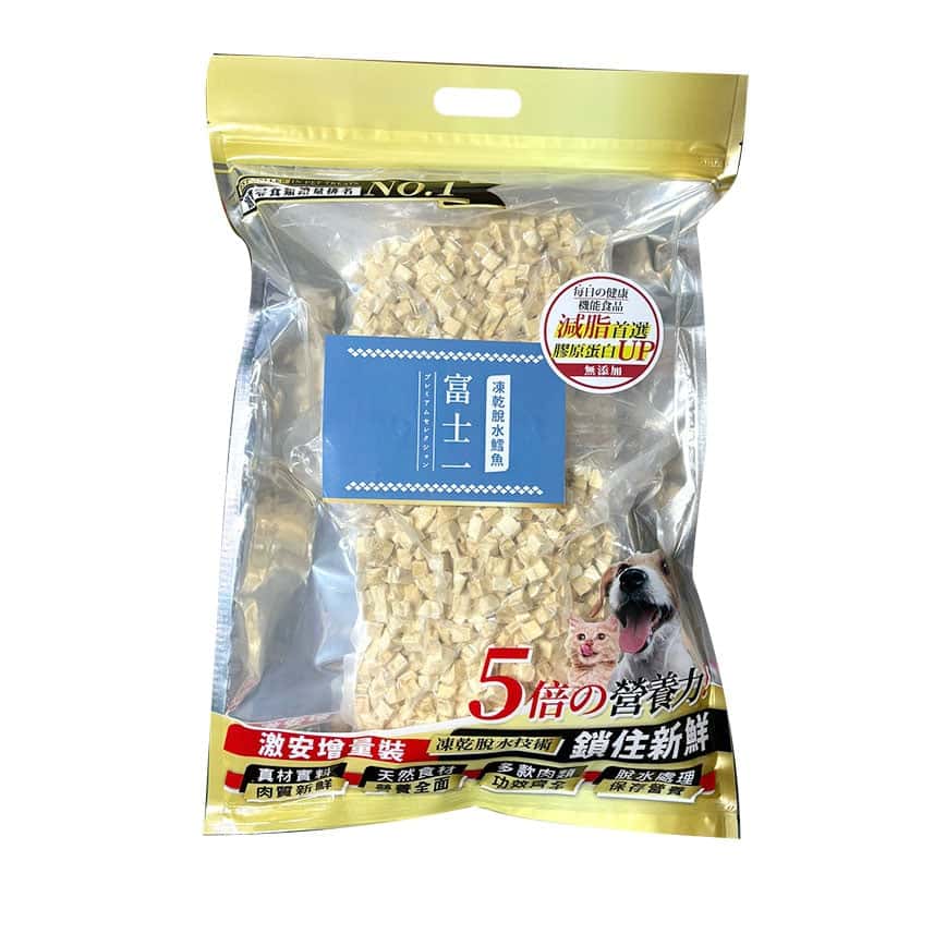 富士一 凍乾小食 脫水鱈魚粒 800g (貓犬用) (圖片2)