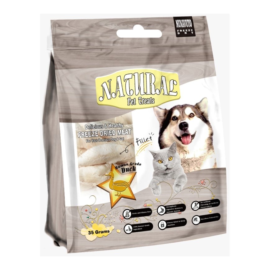 NUNAVUTO Natural 寵物脫水鴨肉整塊 (灰袋) 35g (NT203830) (圖片2)