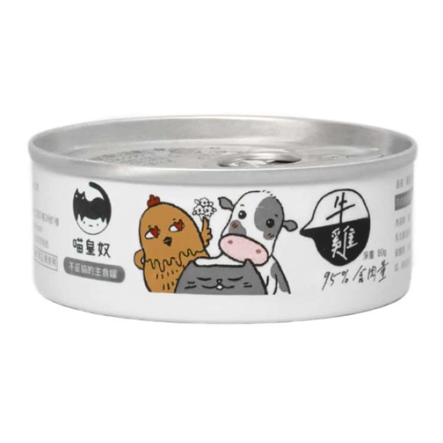喵皇奴 貓罐頭 主食罐 雞肉+牛肉 80g (圖片2)