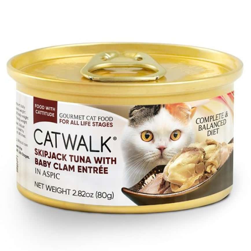 CATWALK 貓主食罐 鰹吞拿魚 + 蜆肉 Skipjack Tuna With Baby Clam Entrée 80g (CW-BCC) (圖片2)