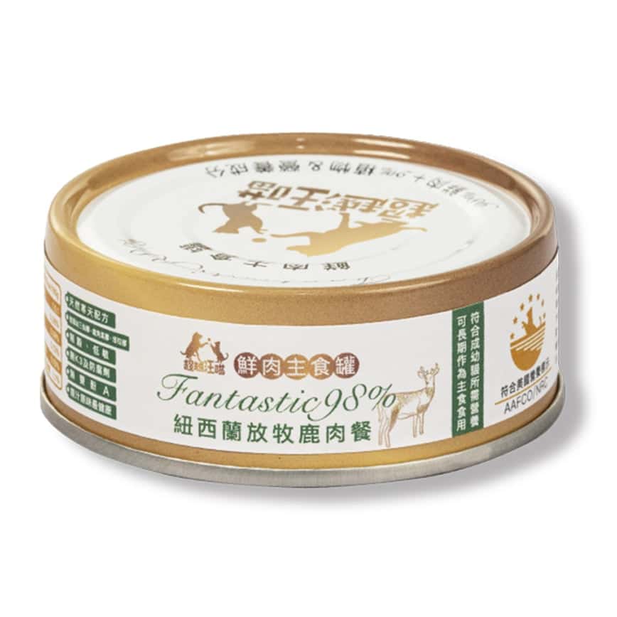 超越汪喵 98%鮮肉主食罐 紐西蘭放牧鹿肉餐 80g (BP0001) (圖片2)