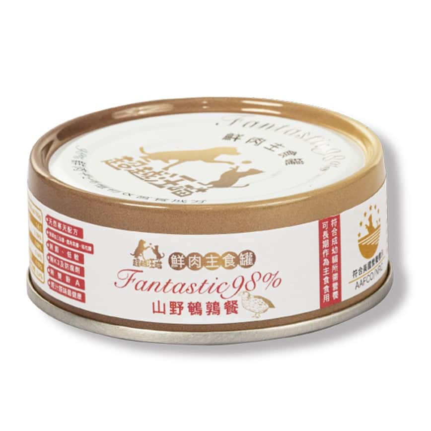 超越汪喵 98%鮮肉主食罐 山野鵪鶉餐 80g (BP0003) (圖片2)