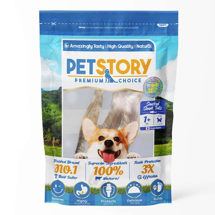 Pet Story 狗零食 訓犬小食 狗狗潔齒磨牙骨 日本煙熏鯊魚尾鰭 1支 (圖片2)