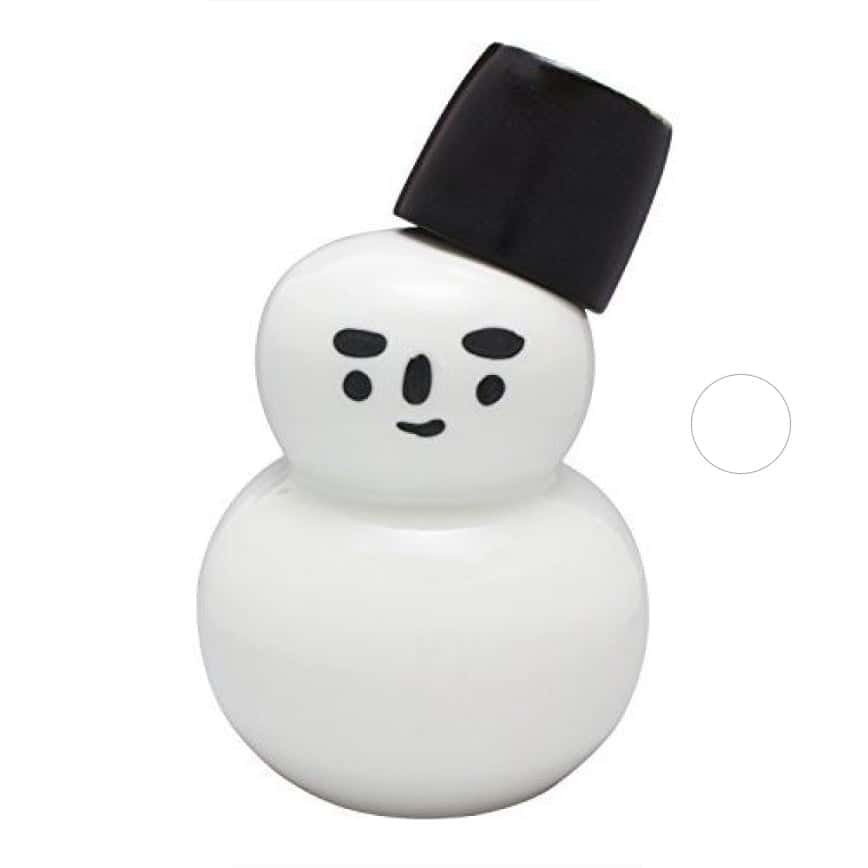 日本清酒壺 美濃燒 雪人清酒壺+杯套裝 (黑) (圖片2)