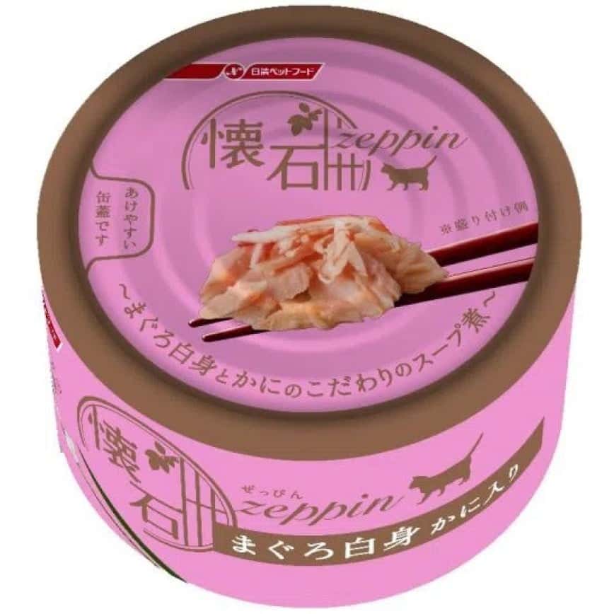 日清 貓罐頭 懷石絕品 白肉吞拿魚+蟹柳棒 80g (NP-Z17) (圖片2)