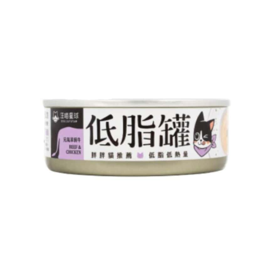 汪喵星球 貓罐頭 DogCatStar 貓咪低脂無膠主食罐 元氣草飼牛 80g (FM260) (圖片2)