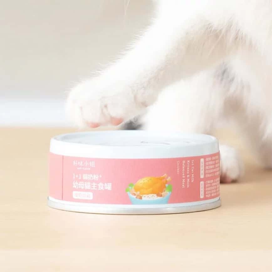 好味小姐 1+1貓奶粉幼母貓主食罐 厚奶燉雞 80g (圖片2)