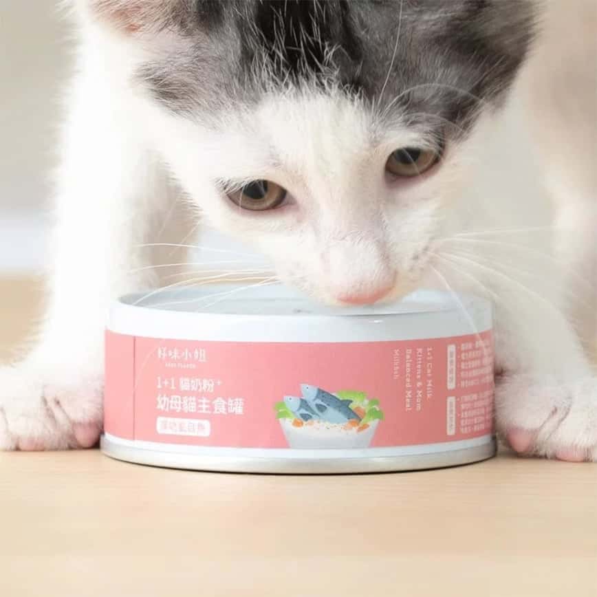 好味小姐 1+1貓奶粉幼母貓主食罐 厚奶虱目魚 80g (圖片2)
