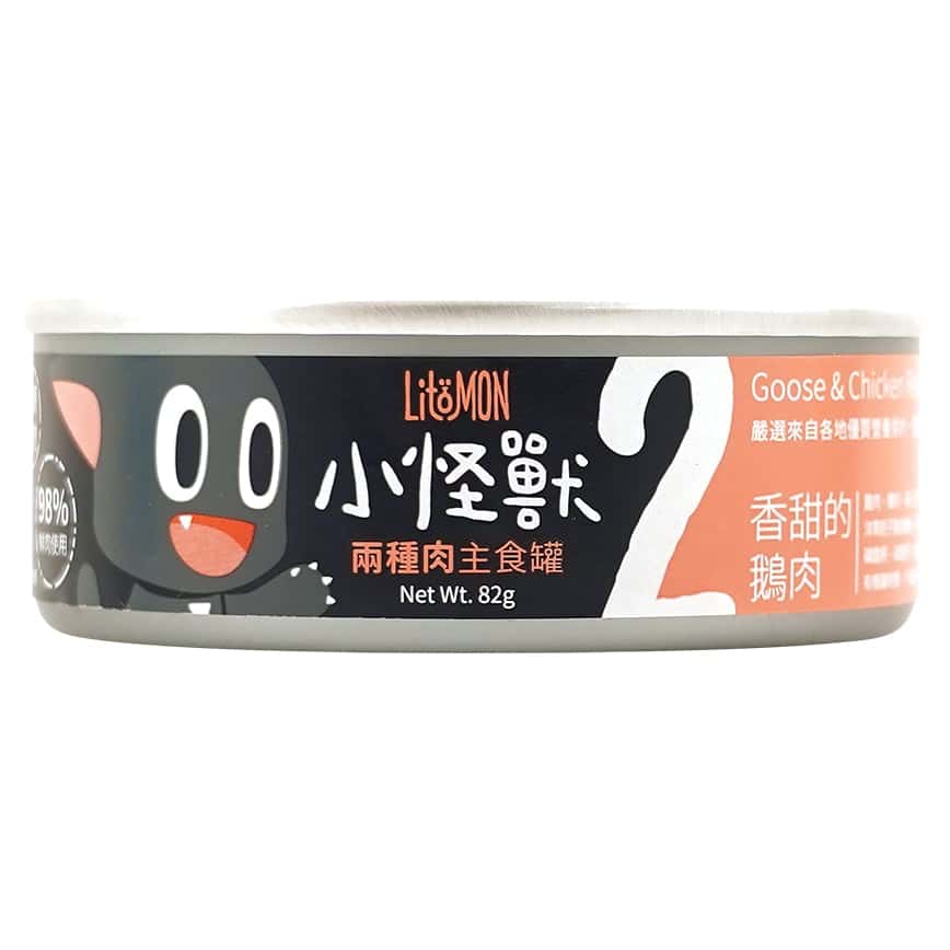 怪獸部落 2種肉貓主食罐 香甜鵝肉 82g (A003) (圖片2)