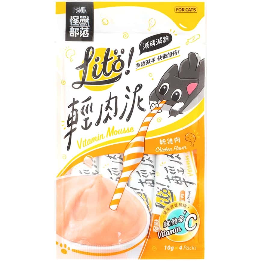 怪獸部落 貓狗零食 Litö ! 輕肉泥 純雞肉 維他命C添加 10gx4 (一包4條) (C347) (圖片2)