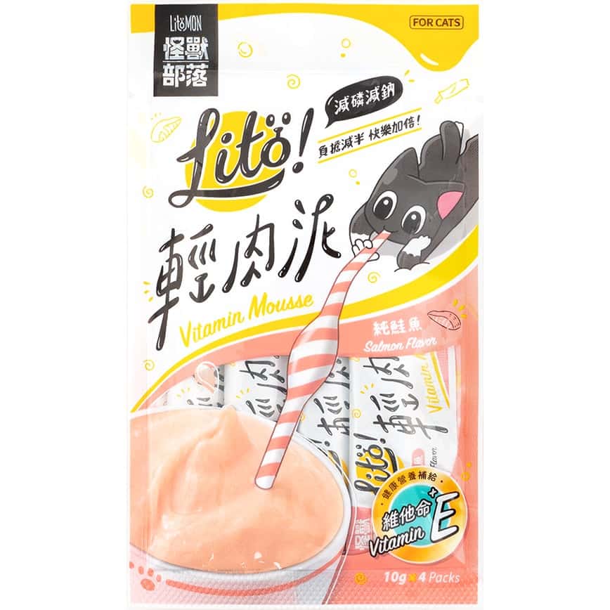 怪獸部落 貓狗零食 Litö ! 輕肉泥 純鮭魚 維他命E添加 10gx4 (一包4條) (C349) (圖片2)