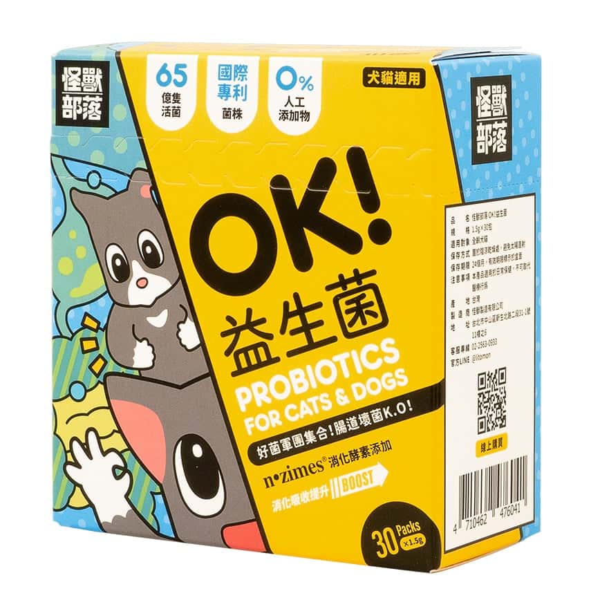怪獸部落 益生菌 貓狗保健品 OK!益生菌 1.5g x 30包 (E604) (圖片2)