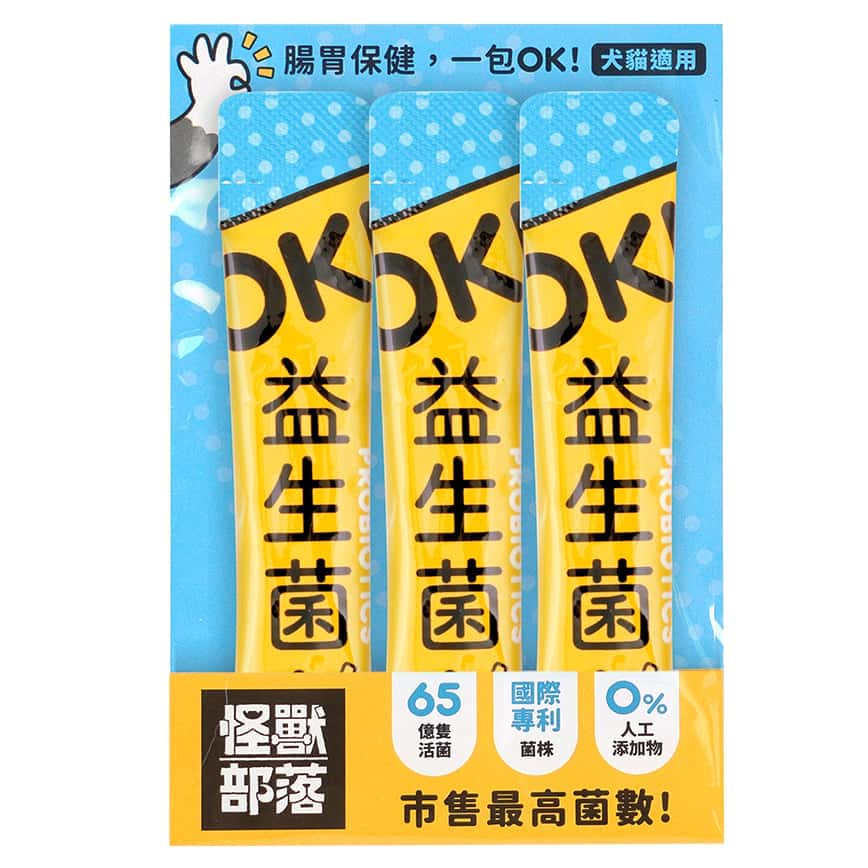 怪獸部落 益生菌 貓狗保健品 OK!益生菌 1.5g x 3包 (E607) (圖片2)