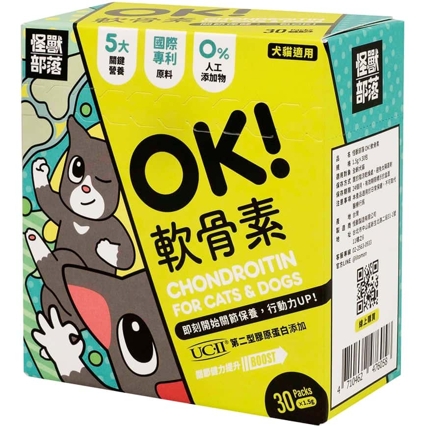 怪獸部落 益生菌 貓狗保健品 OK!軟骨素 1.5g x 30包 (E605) (圖片2)