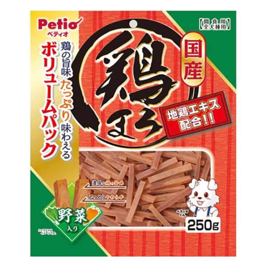 Petio 狗零食 日本產濃郁蒸雞條 高纖蔬菜 250g (90503105) (圖片2)