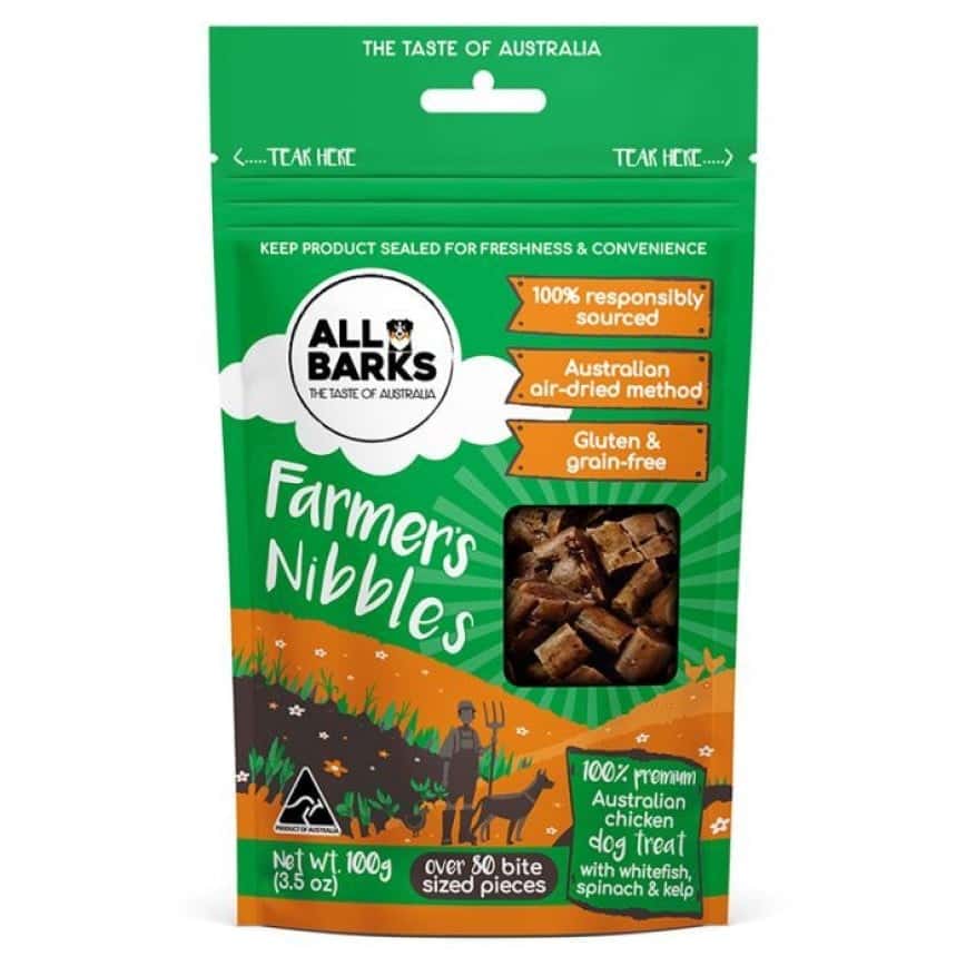 All Barks Farmer's Nibbles 雞肉白魚粒粒狗小食 100g (DTABFAAB010ZZ) (圖片2)