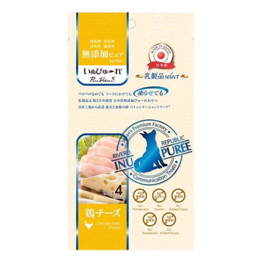 Riverd Republic PureValue5 犬用乳製品特選肉泥小食 雞肉芝士 13gx4本 (圖片2)