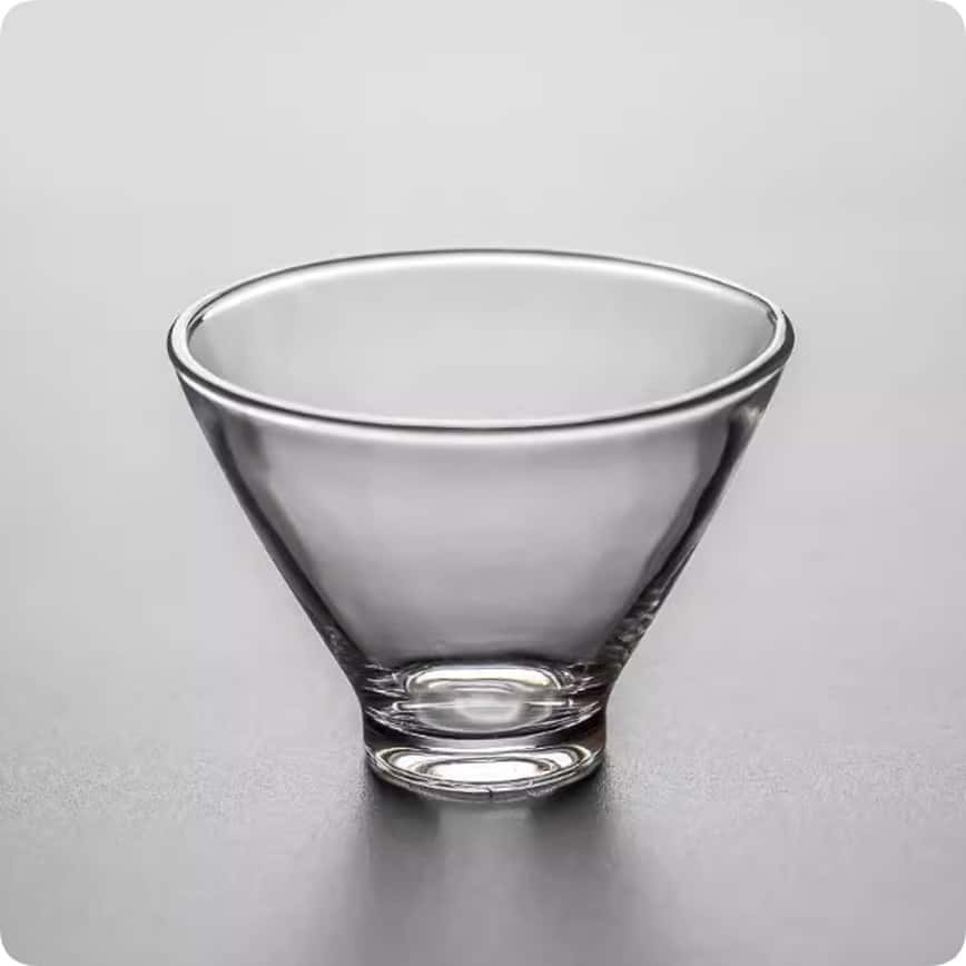 日式清酒杯 透明無紋 2個入 透明斗笠 (圖片2)