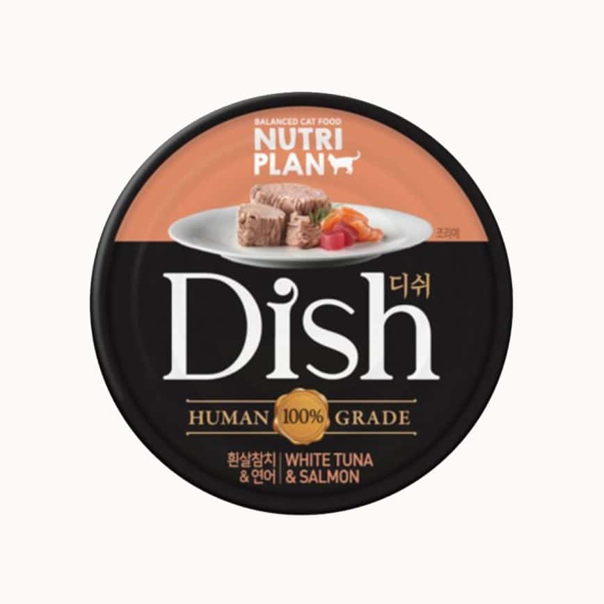 Nutriplan 營養企劃 Dish 貓罐頭 韓國100%人用級別配方 三文魚及白身吞拿魚 85g (64624) (圖片2)