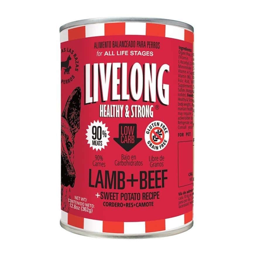 LIVELONG 狗罐頭 無穀物羊肉+牛肉+甜薯 362g (21910) (圖片2)