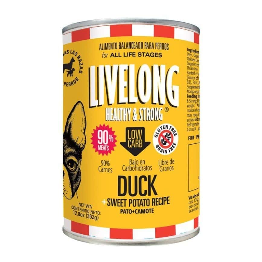 LIVELONG 狗罐頭 無穀物鴨肉+甜薯 362g (14512) (圖片2)