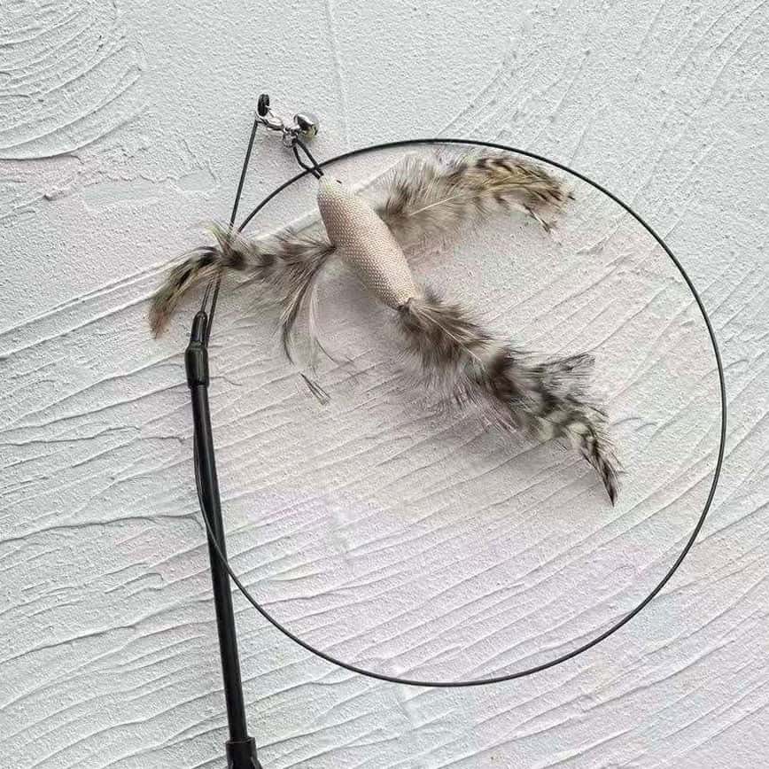 HelloDOG 玩具嚴選 真空吸盤鋼絲逗貓棒 飛鳥款 (圖片2)