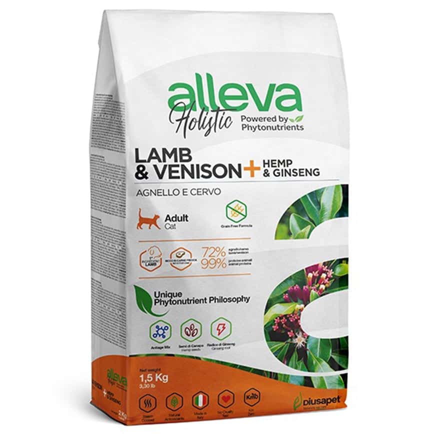 alleva 草本呵護完整配方貓乾糧 成貓 羊鹿 1.5kg (P00130) (圖片2)