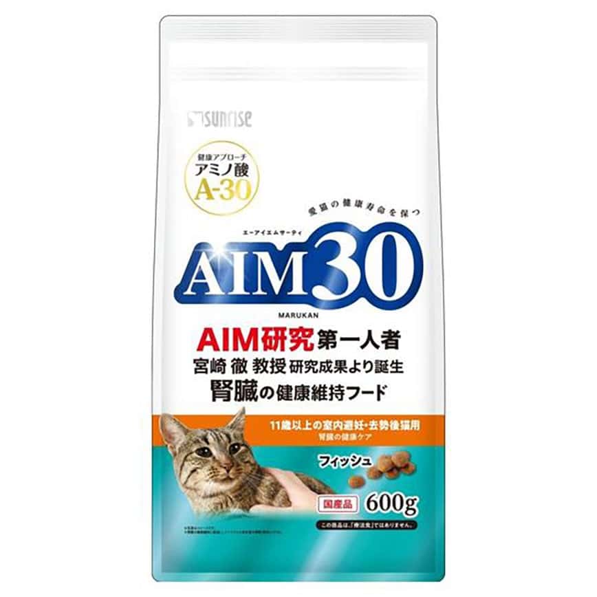 SUNRISE AIM30 貓糧 日本腎臟保健貓乾糧 11 歲或以上室內絕育貓 魚味 600g (SAI-019) (圖片2)