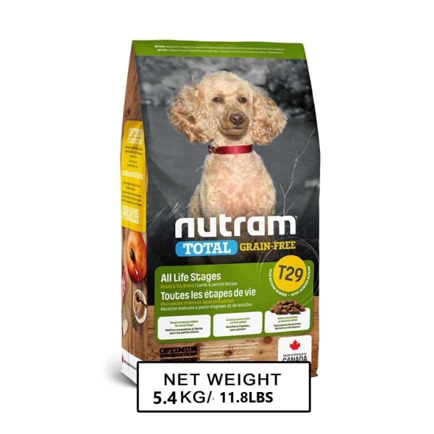 nutram紐頓 狗糧 無薯無穀糧小型犬 羊肉豆莢 Lamb & Lentils T29 5.4kg (NT-T29-5K) (圖片2)
