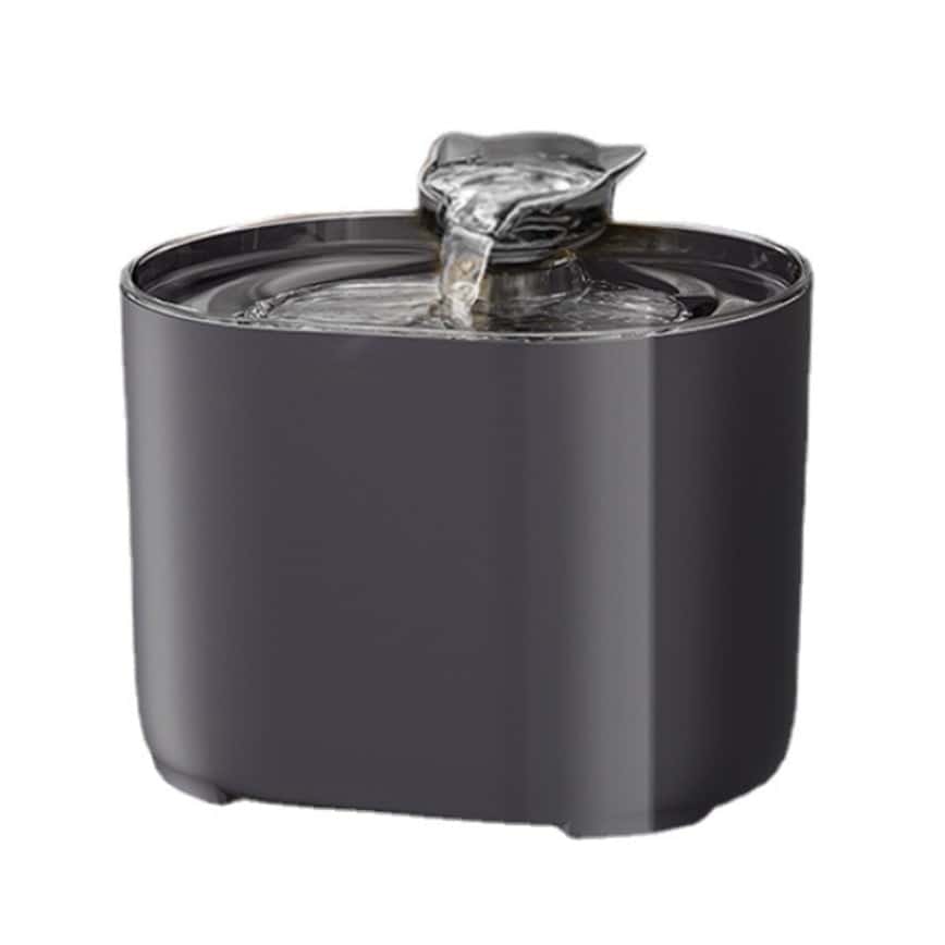 方形飲水機 貓頭水龍喉 USB自動循環飲水器 黑色 (圖片2)