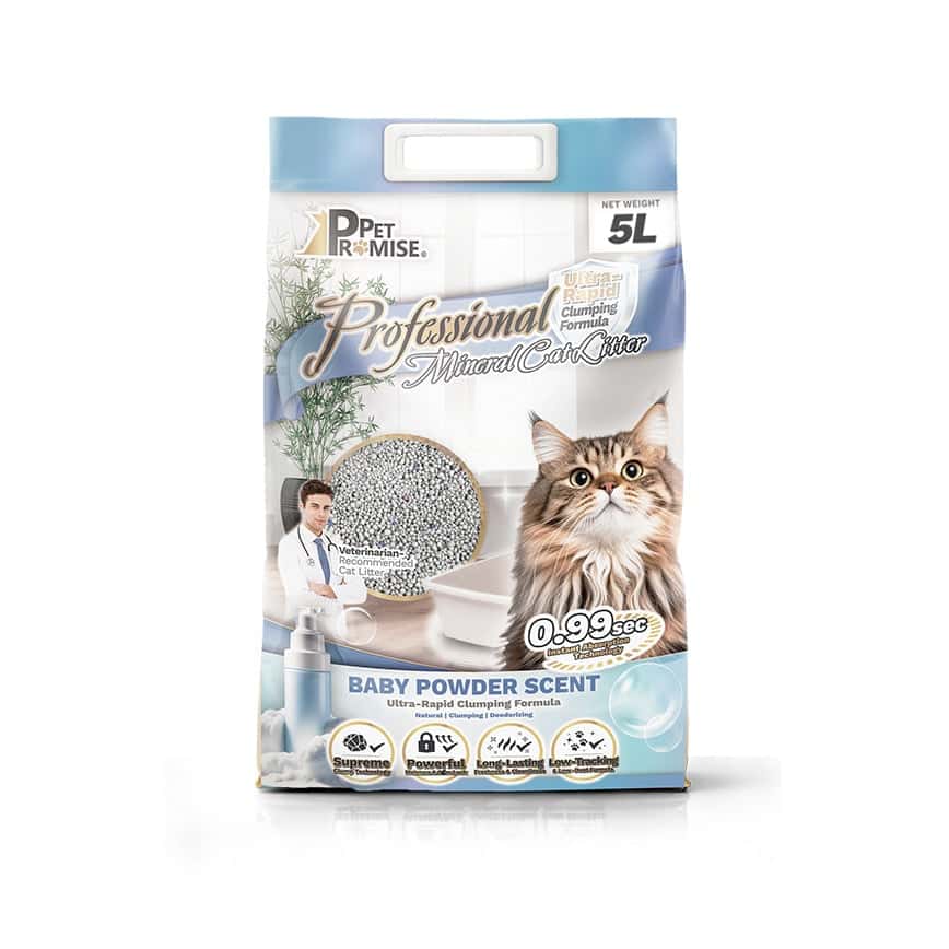 Pet Promise毛孩承諾 高級 礦物貓砂 爽身粉味 5L - 原裝行貨 (圖片2)