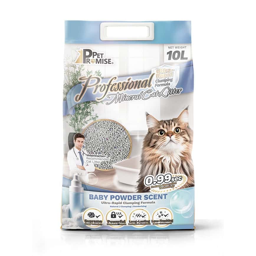 Pet Promise毛孩承諾 高級 礦物貓砂 爽身粉味 10L - 原裝行貨 (圖片2)