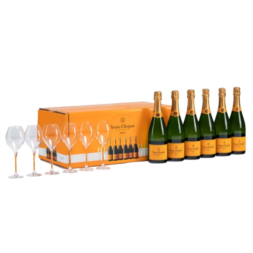 Veuve Clicquot Non Vintage Veuve Clicquot Yellow Label 派對禮盒 (6支750ml+6隻杯) (1083549) - 原裝行貨 (圖片2)