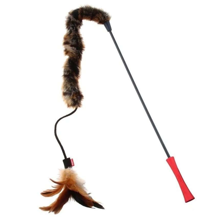 GiGwi Feather Teaser魔⼒貓棒 長毛絨/絨球 (款式隨機) (7014) (圖片2)