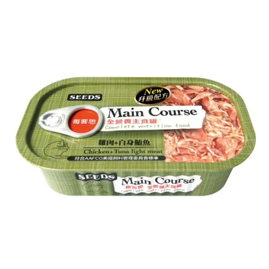 SEEDS 貓罐頭 Main Course全營養主⻝罐 雞⾁+⽩身鮪⿂ 115g (mc04)  (圖片2)
