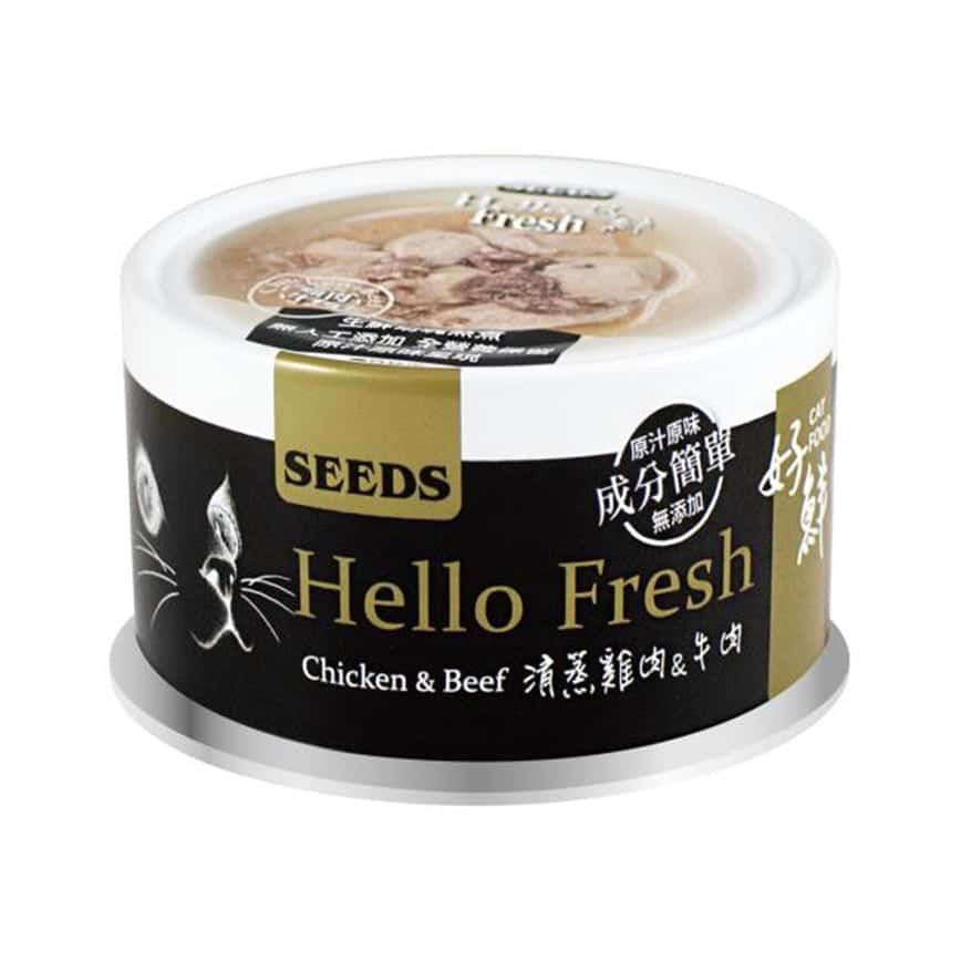 SEEDS 貓罐頭 Hello Fresh好鮮燉湯 清蒸牛肉+雞肉 80g (hfb04)  (圖片2)