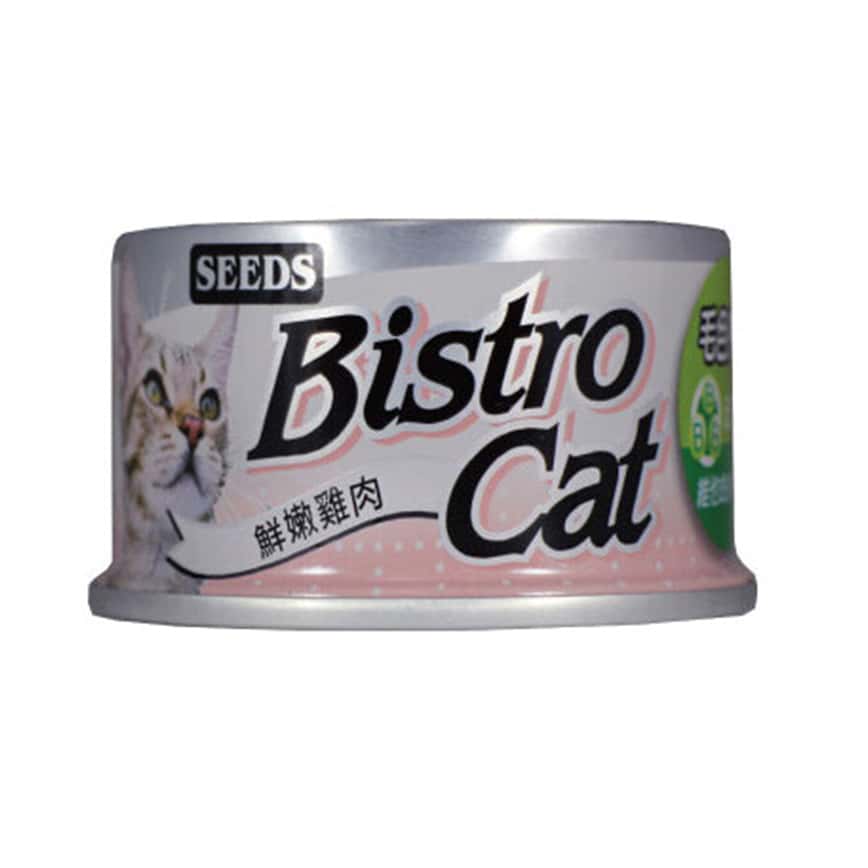 SEEDS 貓罐頭 Bistro機能鮪魚銀罐 鮮嫩雞⾁+維他命B群 80g (bc05)  (圖片2)
