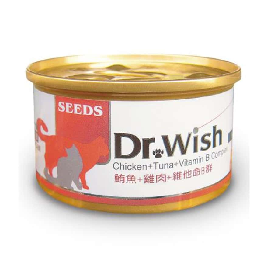 SEEDS 貓罐頭 Dr Wish營養慕絲 雞⾁+鮪⿂+維他命B群 85g (dw03s) (圖片2)