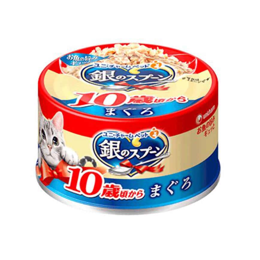 Unicharm 貓罐頭 10歲以上老年貓罐頭 ⾦槍⿂鰹⿂配⽅ 70g (uc31447) (圖片2)