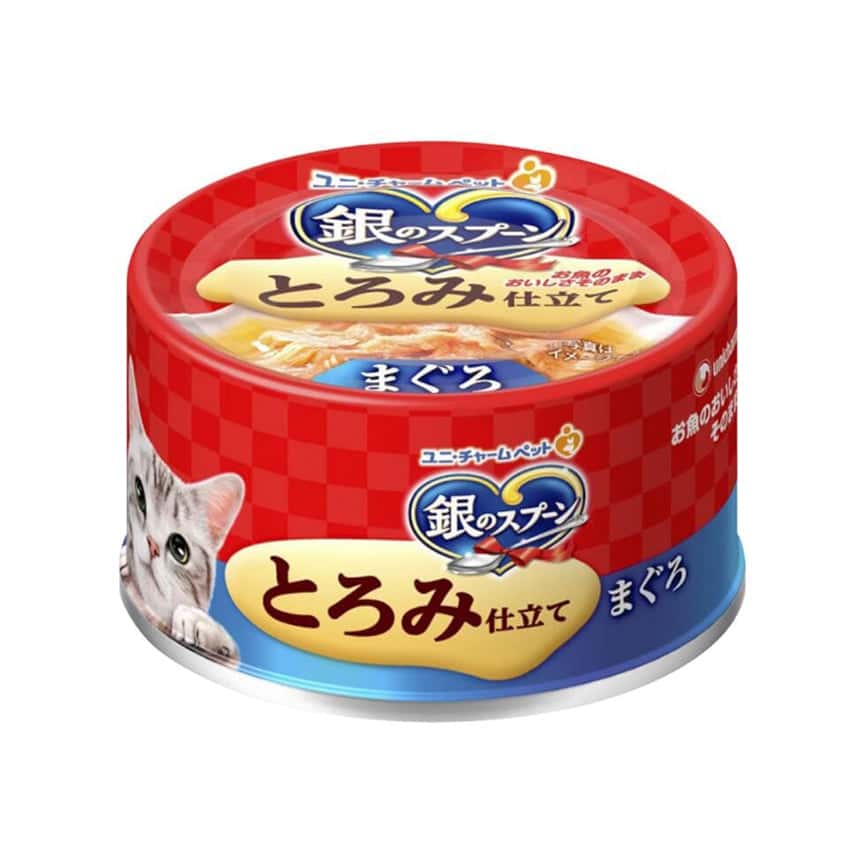 Unicharm 貓罐頭 銀匙成貓濃湯罐頭 金槍魚鰹魚配方 70g (uc03949) (圖片2)