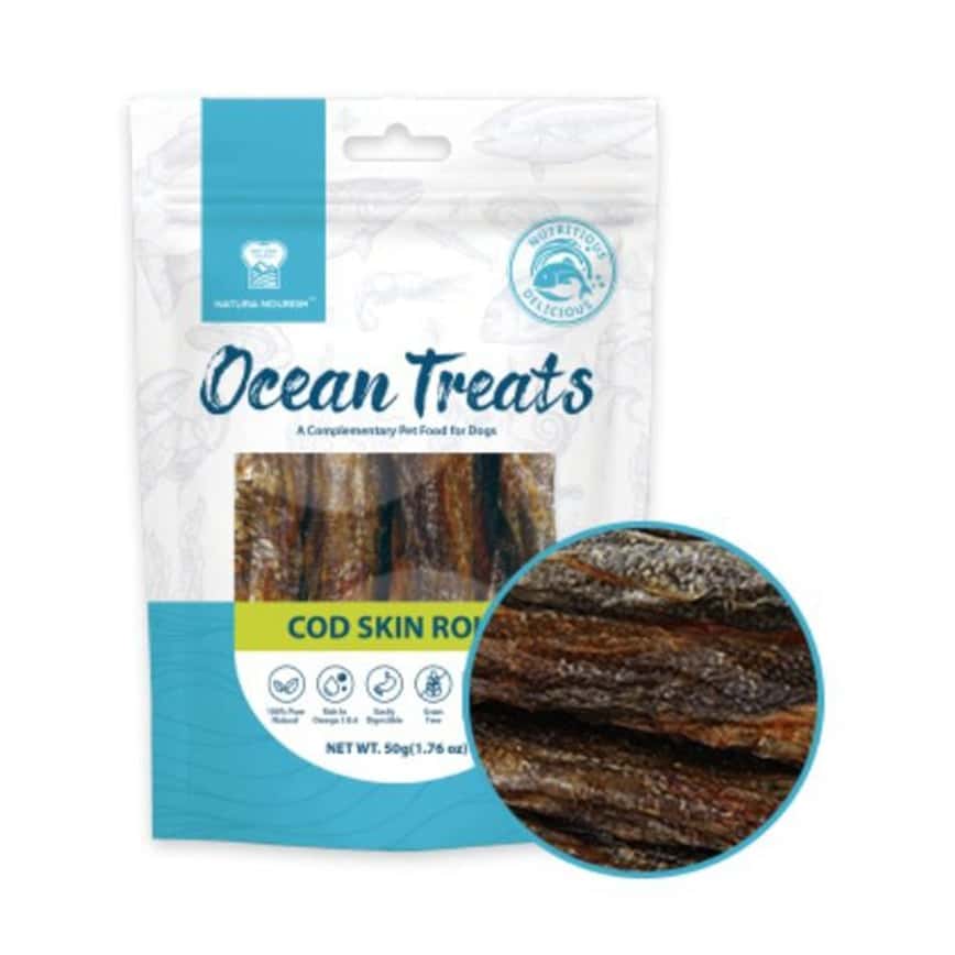 NATURA NOURISH Ocean Treats 深海鱈魚雞肉皮卷 50g (DT72225) (圖片2)